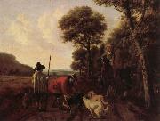 Ludolf de Jongh Hunters and Dogs oil painting reproduction